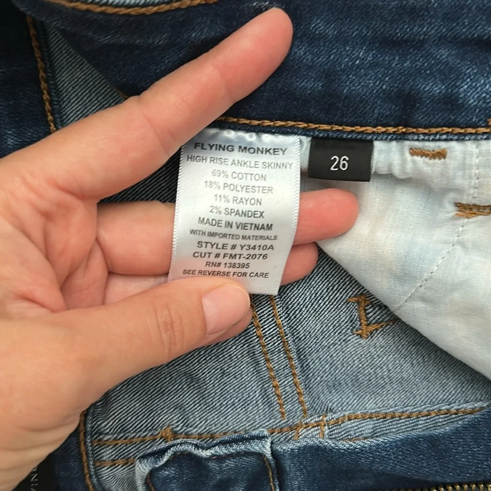 Flying Monkey Dark Blue Skinny Jeans - Picture 3 of 8